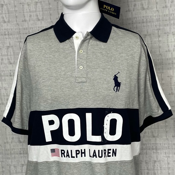 Polo Ralph Lauren Other - 🐎New Large Polo Ralph Lauren Spellout Gray Blue